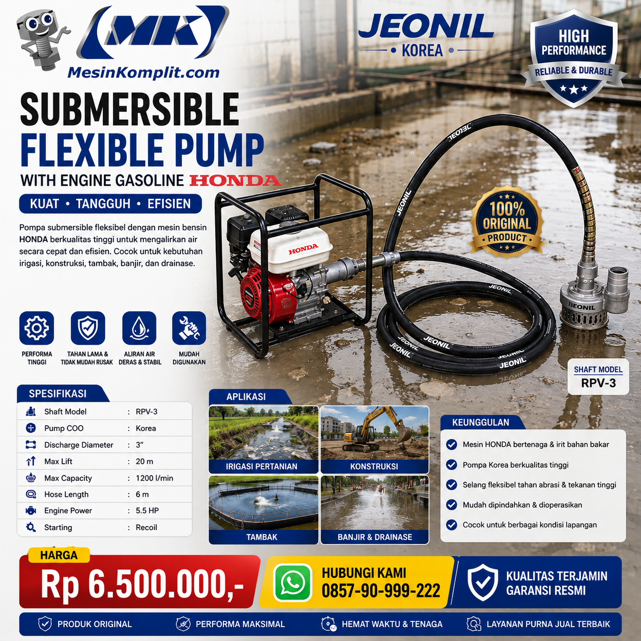 Submersible Jeonil Honda ...